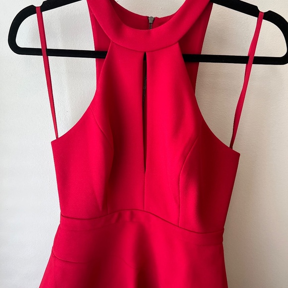 NWOT BCBG Ruffle Keyhole Mini Dress - Picture 6 of 10